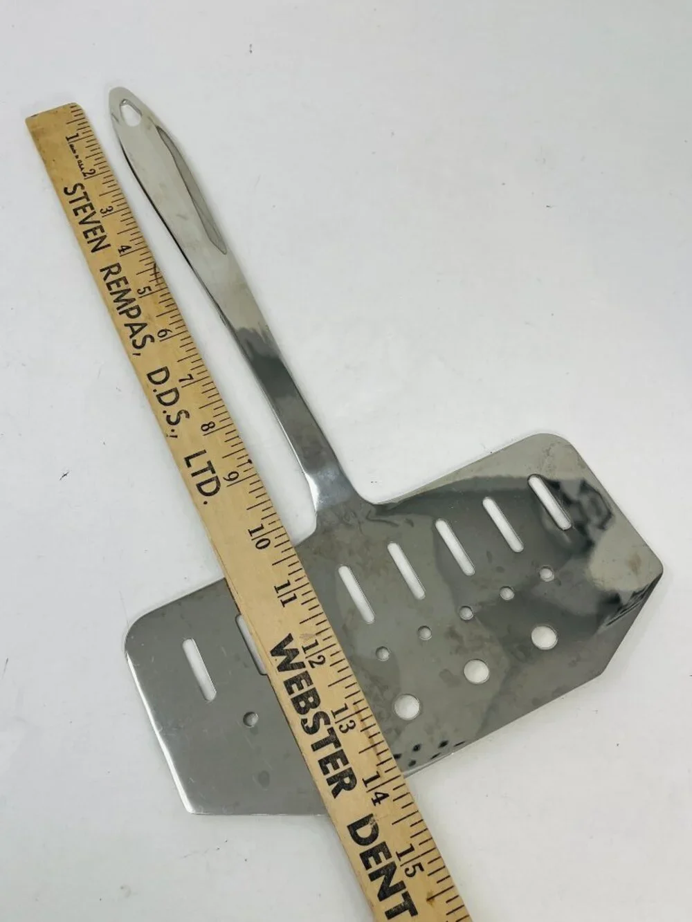 All Clad for Crate & Barrel Fish Turner Wide Spatula Stainless Steel Slotted